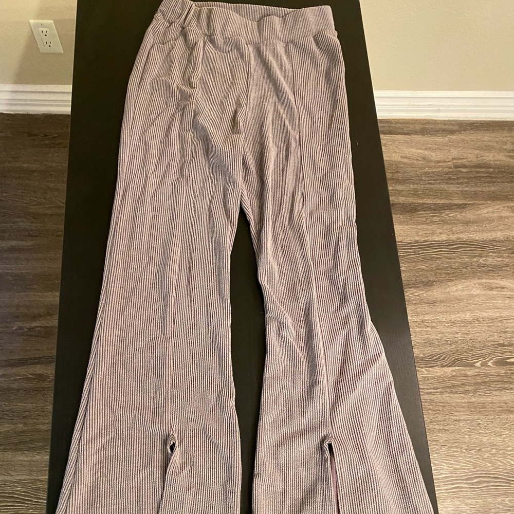 NASTYGAL Long Gray Pants w/ slits size 10